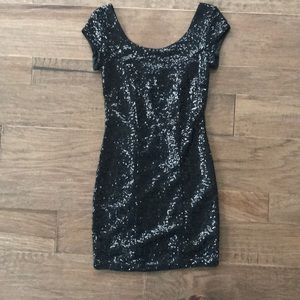 Black Sequin Dress